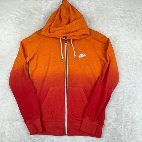 Womens Hoodies Nike Orange Zip Hoodie Orange Nike Zip Up On Sale